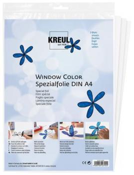 Kreul Window Color Spezialfolie, 3 Blatt DIN A3